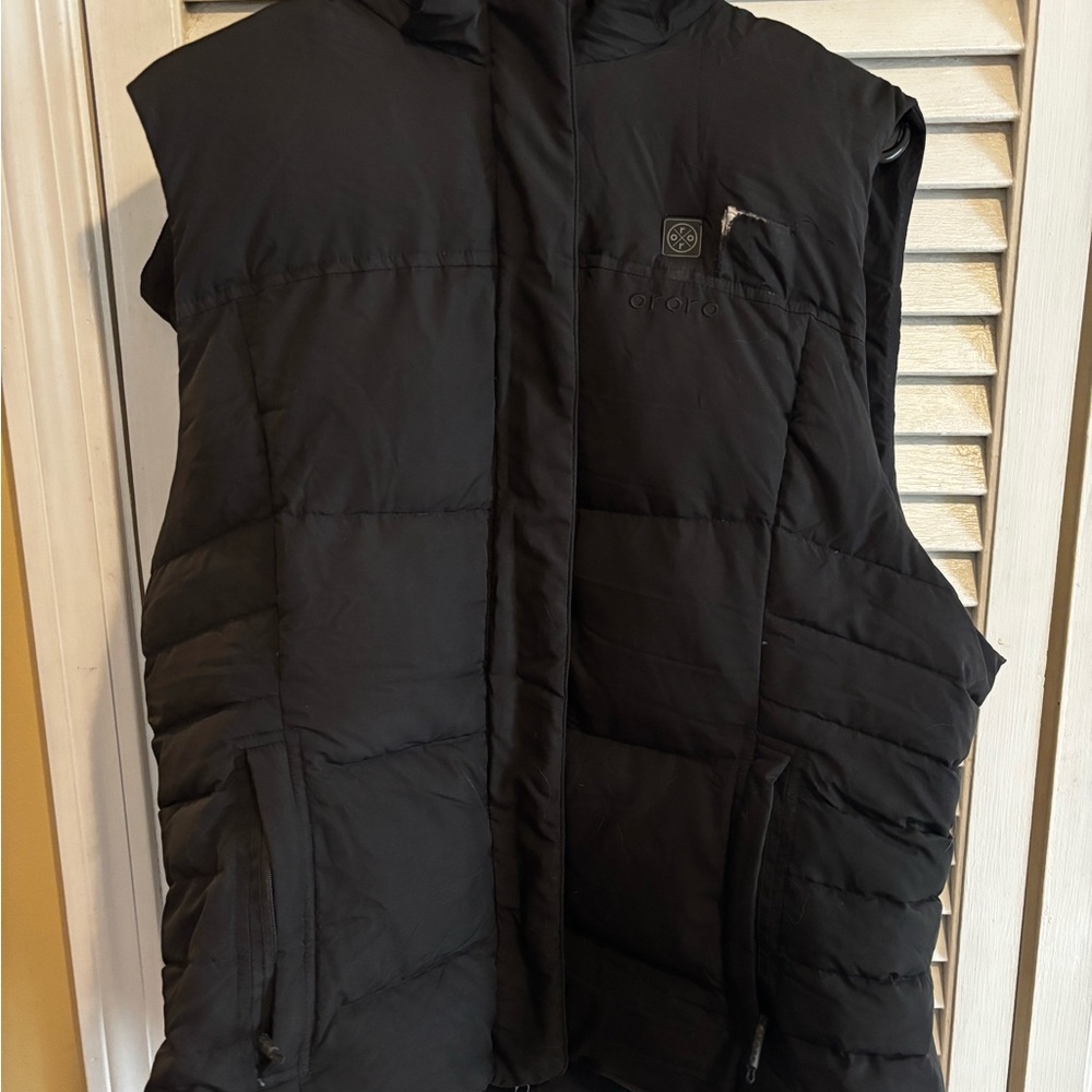 Ororo Black Down Heated Vest XL